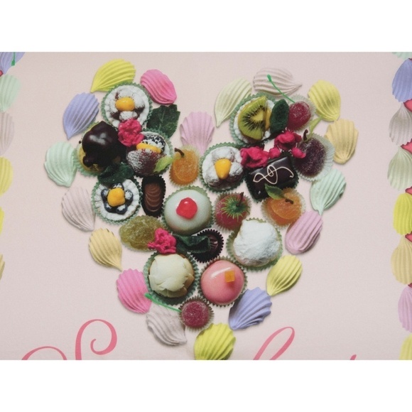 Moschino Sweet Heart Candy Pink Square Silk Scarf - Picture 2 of 7